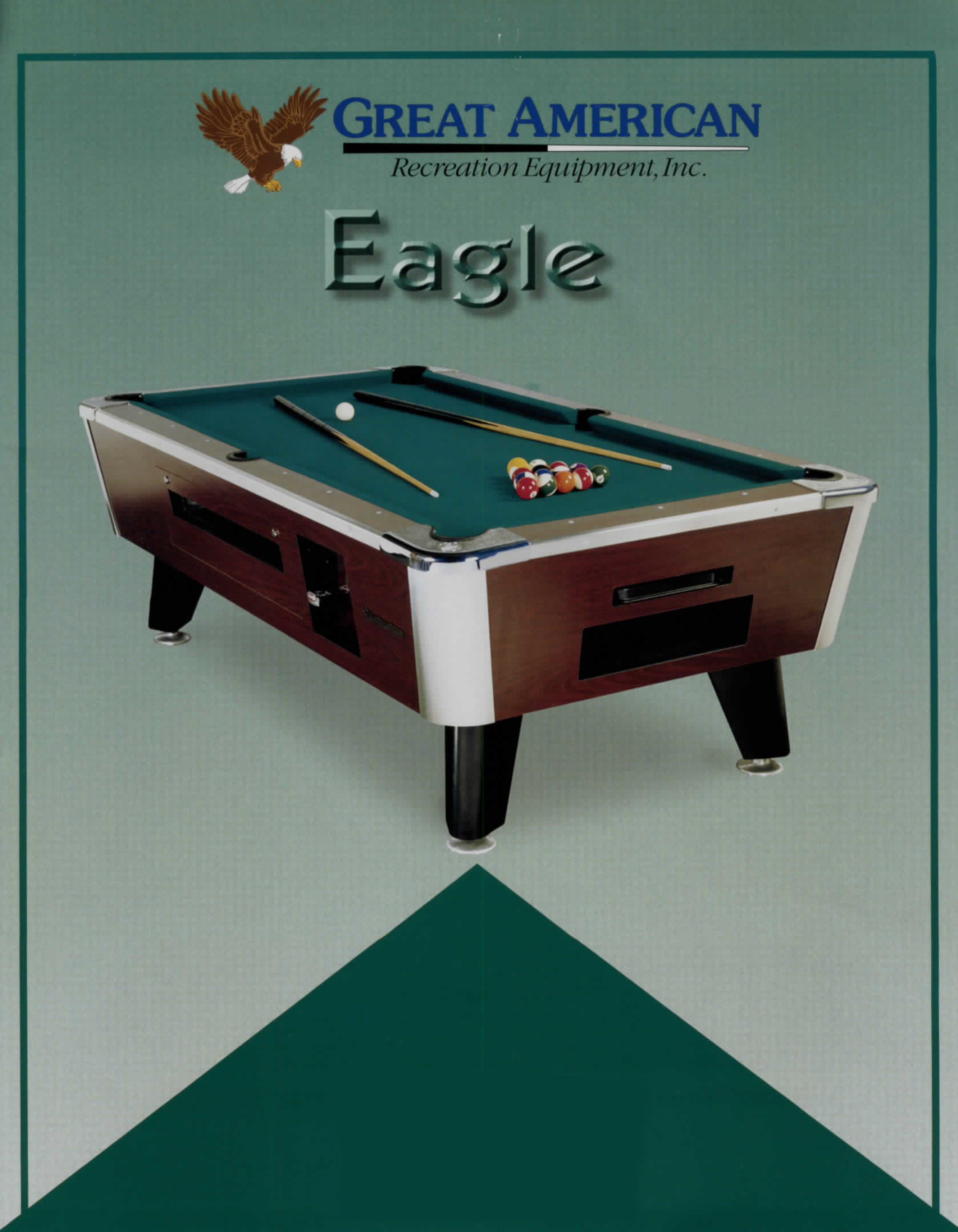 Great American Eagle Coin-Op Pool table 1995